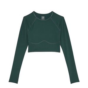 Pink by Victoria Secret Athletic Cropped Long Sleeve Top Medium NWT $45 MSRP
